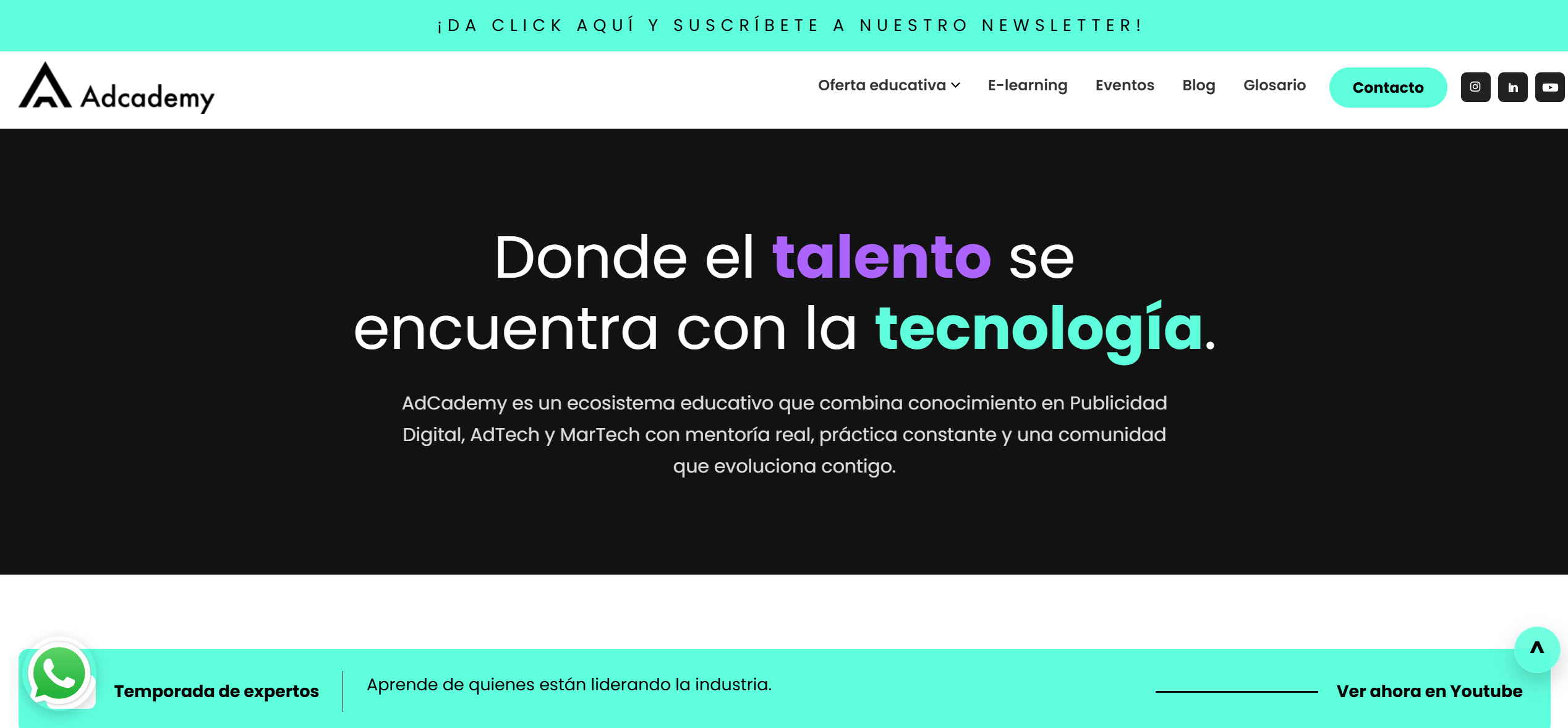 Adcademy homepage hero